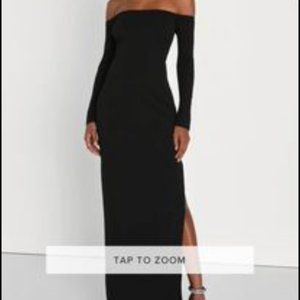 Lulus off the shoulder maxi dress